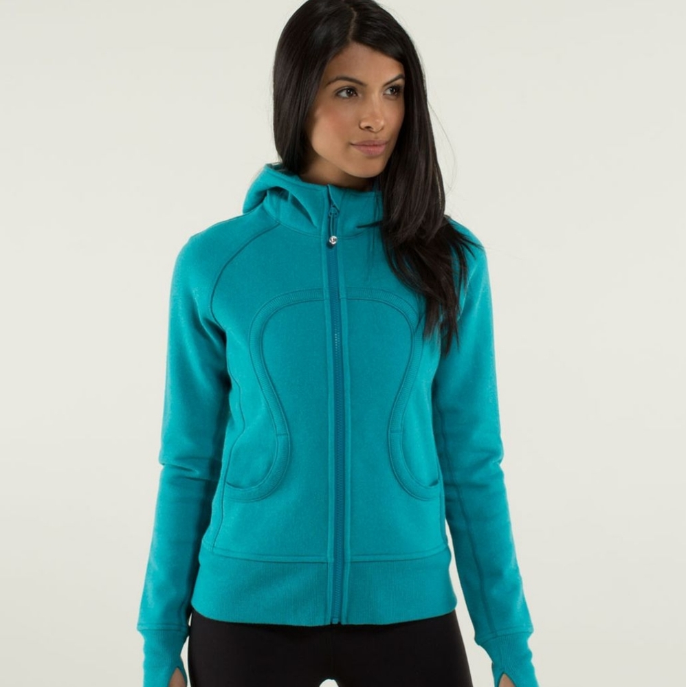 Size 2 Turquoise Teal Lululemon Scuba Hoodie Zip